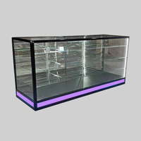 Vitrines en verre et aluminium pour magasins de tabac, présentoirs de tabac avec éclairage coloré, vitrines en verre pour commerces de détail