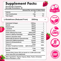 Bonbons Gommeux Privés à la Vitamine L-Glutathion, Biotine et Collagène pour une Peau Éclatante, des Cheveux et des Ongles Sains, et des Bienfaits pour la Croissance - 60 unités