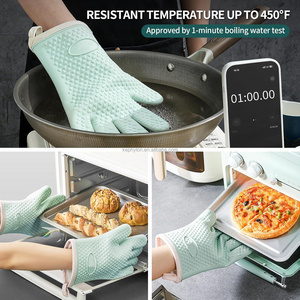 Guantes <span class=keywords><strong>de</strong></span> Silicona Impresos Aptos para Alimentos, Resistentes al Calor, para Barbacoa, <span class=keywords><strong>Horno</strong></span> y Repostería - Product Image 3