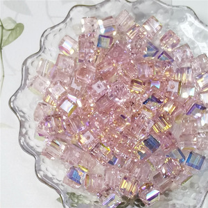 Crystal Sugar <b>Cube</b> Glass Beads 8mm Square Loose Beads For Jewelry Making - Product Image 2