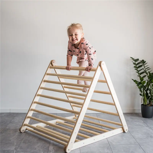 มอนเตสซอรี่ของเล่นไม้สำหรับการศึกษาปีนเขาในป่ายิมเด็กวัยหัดเดินปีนกรอบประเภทเตียงเด็กเล่นกลางแจ้งดีไซน์ทันสมัย - Product Image 4
