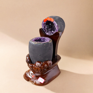 Venta al por mayor Uruguay cristal natural amatista geoda tesoro cuenco dinosaurio huevo ornamento - Product Image 6