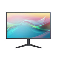 Moniteur d'ordinateur LED noir de 21,5 pouces, moniteur LCD PC 75Hz, moniteur de bureau, vente en gros d'usine