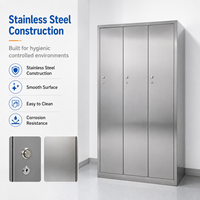 Armoire de rangement modulaire en acier inoxydable pour salle blanche, avec serrure numérique, pour laboratoire pharmaceutique, hôpital et vestiaire