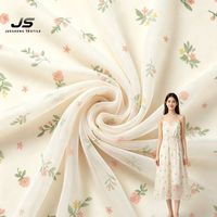 Nouveau design tendance, tissu en polyester chiffon imprimé numérique, léger, 90 GSM, pour robe de soirée