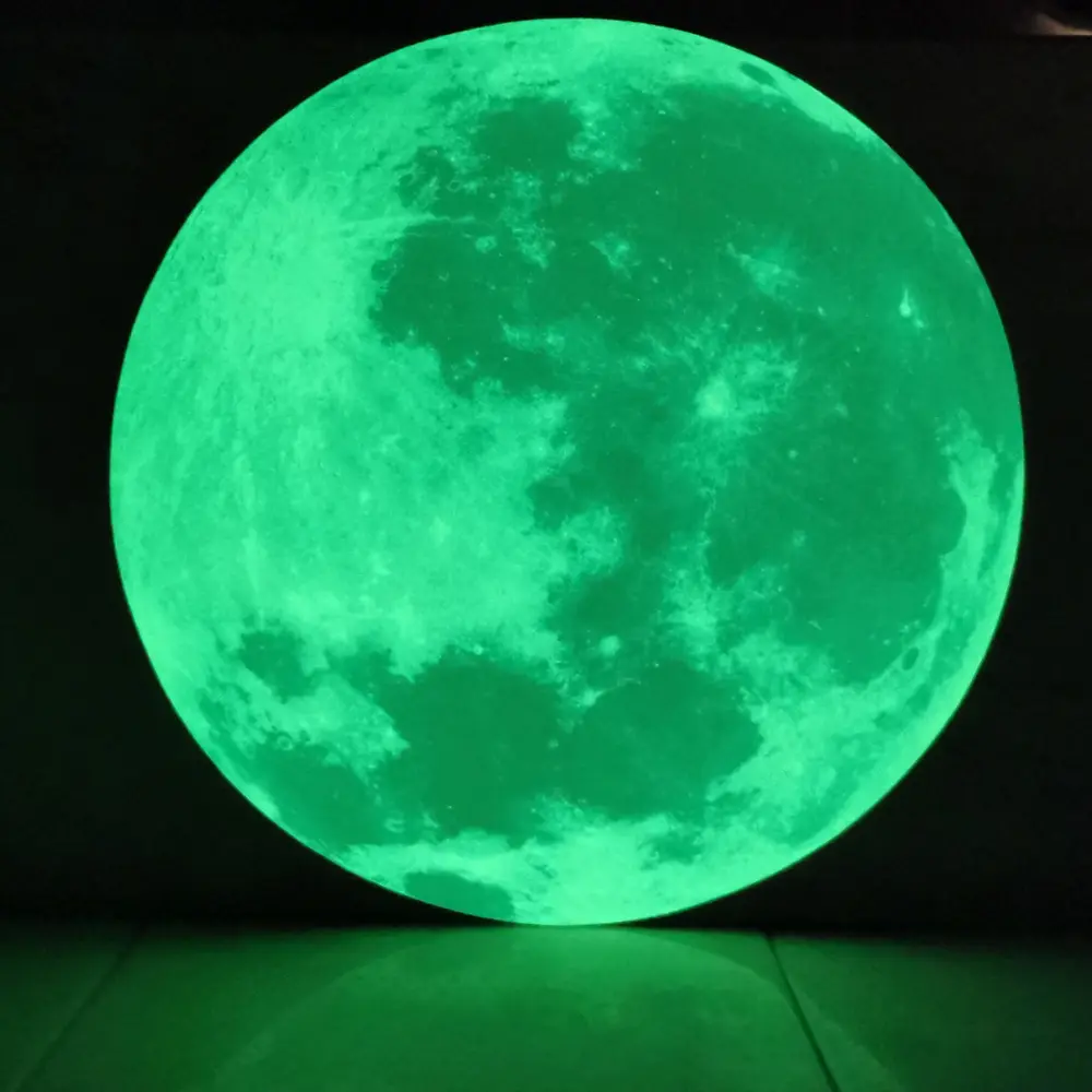 Lvfan 30cm Moon Glow Star Autocollant fluorescent DIY Décoration de chambre d'enfant Autocollant de dessin animé brillant dans le noir 211