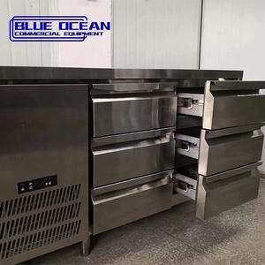 <span class=keywords><strong>6</strong></span> <span class=keywords><strong>cassetti</strong></span> frigorifero in acciaio inox con raffreddamento ad aria molti <span class=keywords><strong>cassetti</strong></span> integrati attrezzature da cucina refrigerazione - Product Image 2