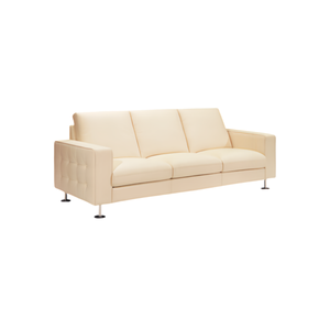 Canapé 2 places en cuir blanc haut de gamme, design moderne, assise profonde, mobilier de luxe pour salon de villa et maison, vente en gros - Product Image 6