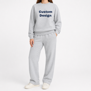Set da <span class=keywords><strong>Donna</strong></span> 2 Pezzi per Uso Quotidiano Casual, Felpa con Zip e <span class=keywords><strong>Pantaloni</strong></span> <span class=keywords><strong>Tuta</strong></span> in Tinta Unita, Comodo e Personalizzabile - Product Image 4