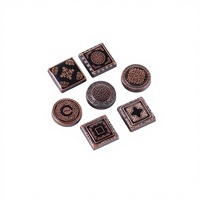 Boutons-pression carrés et rectangulaires en alliage de zinc plaqué argent antique, 15mm-25mm, écologiques, à coudre pour vêtements de mode