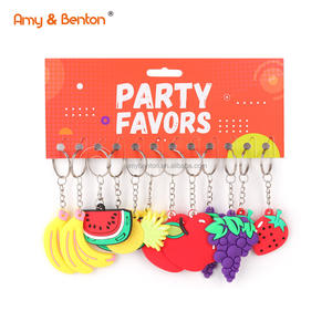 Portachiavi di frutta in PVC leggero anguria limone fragola ciliegia portachiavi per borsa per premi scolastici - Product Image 6
