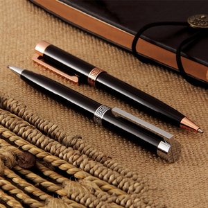 NMFT-019 Heavy Classic Black Metal Twist Ball <b>Pen</b> With OEM Logo Promotional Gift for gifts and promotion - Product Image 1