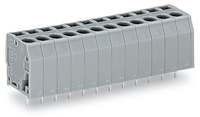 Connecteur de circuit imprimé à 1 rangée, 6 pôles, pas de 5 mm, 32 V, montage traversant, vertical, gris, série 739 pour PLC, référence 739-106