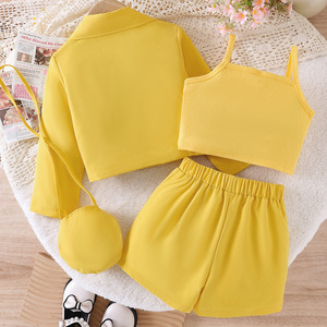 Abbigliamento per Bambine 4-7 Anni, Giacca a Maniche Lunghe, Gilet con Fiori 3D, Pantaloni, <span class=keywords><strong>Gonna</strong></span> con Borsa, Set 3 Pezzi, Outfit Popolare per Bambine - Product Image 5