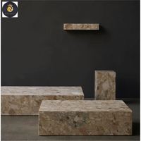 EV Personnalisé Salon Moderne Autre Meuble Plinthe Étagère Kunis Breccia Marbre Podium Mural Plinthe Marbre Étagère