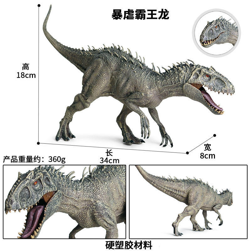 Large grey tyrannosaurus rex-mouth movable