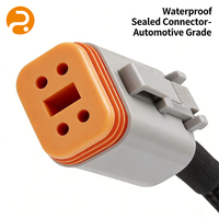 Cable Adaptador de 4 Pines y 2 Pines Estilo Alemán Personalizado, Funda Protectora de PVC Trenzada, Conductores OFC, Aplicaciones Industriales y Automotrices