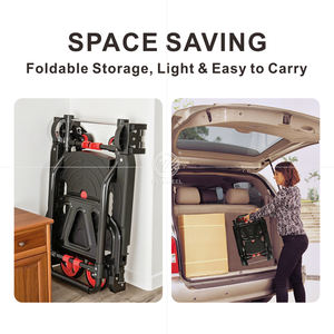 फोल्डेबल 2-इन-1 हैंड ट्रक ट्रॉली (120 किलो/200 किलो)-कार की चकास्टर - Product Image 5