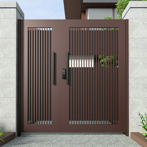 Porte de cour moderne en alliage d'aluminium fini, étanche, avec ouverture latérale, pour usage extérieur dans les fermes et les villas - Product Image 4