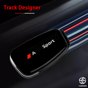 Étui de protection pour <span class=keywords><strong>clé</strong></span> de voiture style course compatible avec A3 A4 B8 B9 A6 C6 C7 Q3 Q5 Q7 TT, coque de protection intelligente pour télécommande, <span class=keywords><strong>porte</strong></span>-clés - Product Image 2