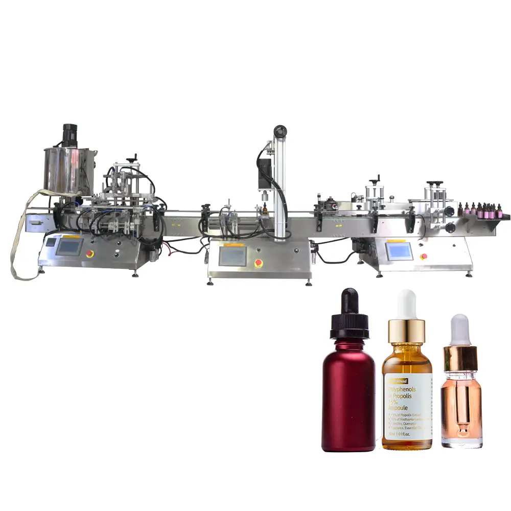 Paixie Automatische Tafel Top Parfum Kleine Fles Vulmachine Cosmetische Crème Jar Vloeibare Vulling Aftopping En Etikettering Machine