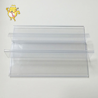 Bande de support d'étiquette de bordure d'étagère en PVC transparent pour montage sur rail, affichage de prix au détail, longueur personnalisée