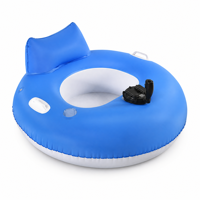 Fauteuil flottant électrique gonflable avec télécommande et direction à 360 degrés en PVC pour piscine et lac