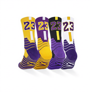 Calcetines de baloncesto para adultos, hombres, niños, jóvenes, largos, de longitud media, absorbentes del sudor, antideslizantes, de poliéster y algodón, deportes profesionales - Product Image 2