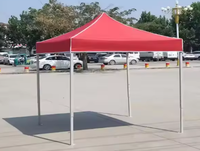 Tente à auvent robuste 10x10 avec structure en fer, tissu Oxford imperméable, anti-UV, pare-soleil, pliable, rétractable, pour extérieur toutes saisons, personnalisable