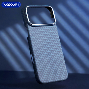 Étui de téléphone magnétique triangulaire en fibre de carbone VAWI B343 pour <span class=keywords><strong>iPhone</strong></span> 17 <span class=keywords><strong>Pro</strong></span> <span class=keywords><strong>Max</strong></span>, coque antichoc pour Samsung et Huawei - Product Image 1
