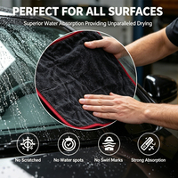 90*60cm 1200GSM Super Absorbent Microfiber Twisted-Loop Car Drying Towel,Quick-Drying Car Detailing Cloth & Woven Cleaning Rag