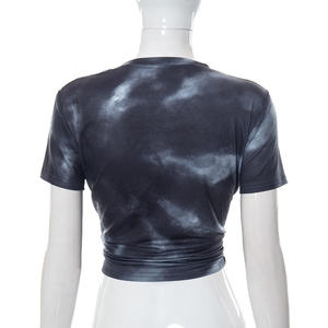 T-shirt con stampa grafica di alta qualità con nappe Hip Hop stampate da donna con <span class=keywords><strong>frange</strong></span> di strada Cardigan con stampa a manica corta t-shirt - Product Image 3