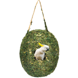 Hete Nieuwe Creatieve Hangende Mosvogel Nest Charmante Kolibrie Huis Massief Hout Buitenkooi Decoratief Vogelhuisje - Product Image 6