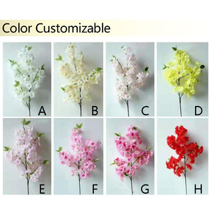 Nuovo stile bianco rosa fiore di ciliegio albero all'aperto-uso artificiale finto <span class=keywords><strong>Sakura</strong></span> per la decorazione della casa di nozze elegante pianta artificiale - Product Image 6