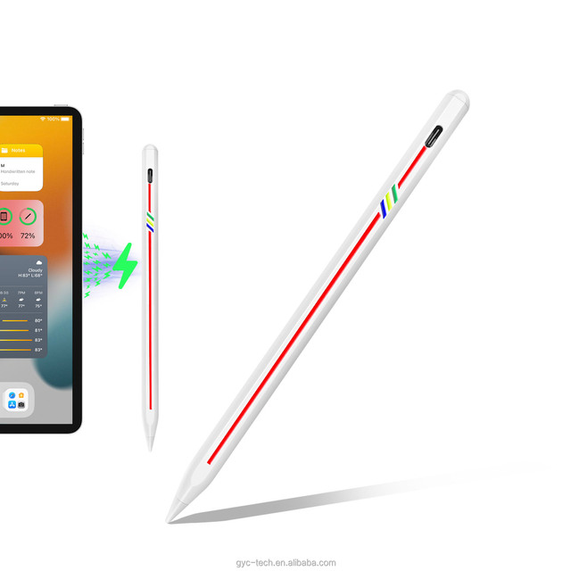 Custom Aluminum Alloy Magnetic Wireless Touch Pencil Rechargeable Active Capacitive Touch Stylus Pen for Drawing Writing Ipad