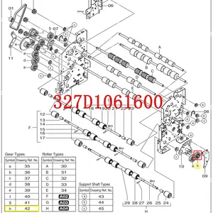 Engranaje minilab para Fuji 550/570 Frontier, 327D1061600