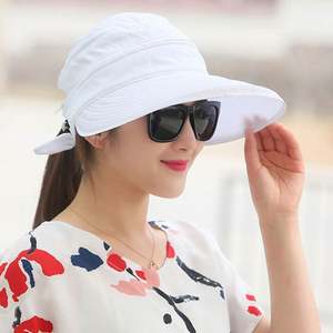 Chapeau de soleil d'été pour femme avec visière amovible et fermeture éclair, idéal pour la randonnée et le cyclisme en extérieur - Product Image 4