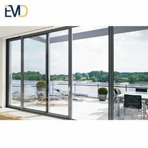 Porte coulissante insonorisée en verre trempé en aluminium sur mesure de haute qualité pour maison - Product Image 4