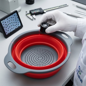 <span class=keywords><strong>Passoire</strong></span> de cuisine pliable <span class=keywords><strong>en</strong></span> <span class=keywords><strong>silicone</strong></span> personnalisée, gain de place, <span class=keywords><strong>passoire</strong></span> pliable - Product Image 5