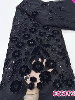 Tissu Africain en Dentelle de Velours Perlée de Haute Qualité, Broderie Guipure, Vente en Gros