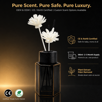 Diffuseur de parfum sans flamme pour voiture, à base d'extraits végétaux naturels, en verre et bois, longue durée, sans danger pour les bébés, vente en gros