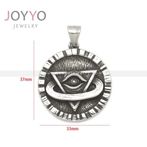 Collar Retro <span class=keywords><strong>de</strong></span> Ojos <span class=keywords><strong>de</strong></span> diablo <span class=keywords><strong>turco</strong></span>, colgante <span class=keywords><strong>de</strong></span> medalla <span class=keywords><strong>de</strong></span> <span class=keywords><strong>Ojo</strong></span> <span class=keywords><strong>de</strong></span> <span class=keywords><strong>Horus</strong></span> <span class=keywords><strong>de</strong></span> acero inoxidable para hombres - Product Image 3