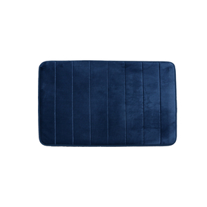 <strong>Navy</strong> Blue Plush <strong>Bath</strong> Rug Soft Touch High Absorbency Non - Slip Ideal Bathroom Accessory for Comfort and Safety Sponge <strong>Mat</strong> - Product Image 1
