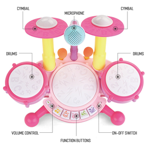 Bébé Montessori Instrument de musique enfant en bas âge Musical Battant <span class=keywords><strong>Tambourin</strong></span> Kit Éducatif Microphone Jazz Tambour Jouet Ensemble <span class=keywords><strong>pour</strong></span> Enfants - Product Image 5