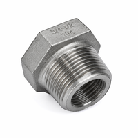 Raccord de tuyauterie en acier inoxydable 304, réducteur hexagonal BSPP BSPT, filetage mâle de 1/2 à 2 pouces, surface lisse, moulage de précision