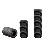 Vis à tête hexagonale à extrémité plate en acier/inox, oxyde noir, classe 4.8/8.8/10.9/12.9, normes métriques DIN 913/DIN 914/DIN 915/DIN 916