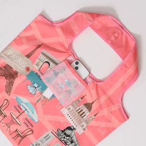 Sacs fourre-tout pliables personnalisés, neufs, durables et résistants, en tissu écologique réutilisable, super pliables pour le shopping - Product Image 3