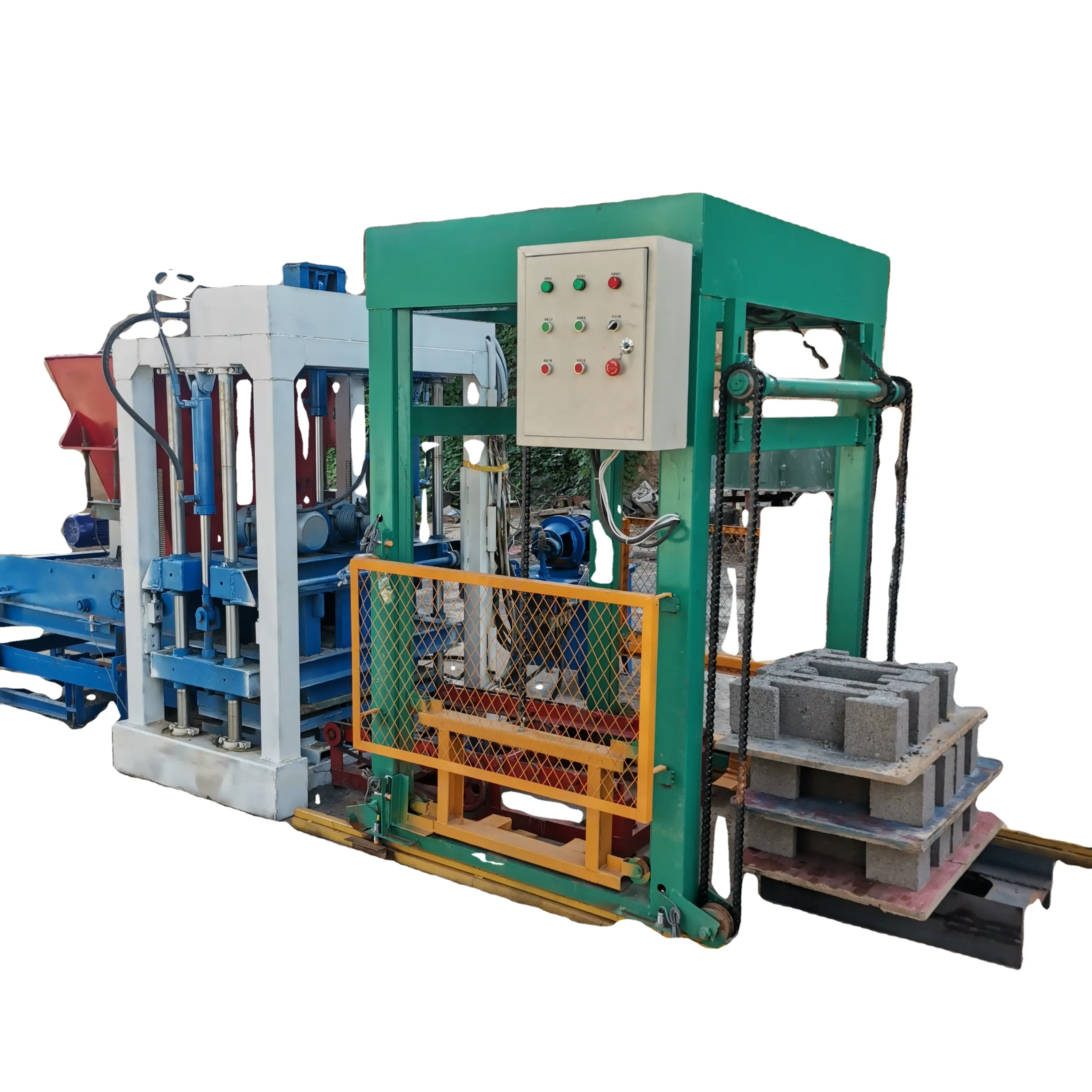 Automatic brick production line BR4-25 concrete hollow block making machine for sale