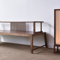 Nouveau canapé-lit Luohan de style chinois, inspiré du zen, en bois de noyer noir, de style antique, trois places, meubles sur mesure