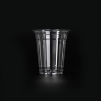 Gobelets en plastique PET jetables écologiques à prix d'usine, 12 oz (78/89/90/93/95/98/107/117 mm), gobelets transparents pour boissons froides et café avec couvercles